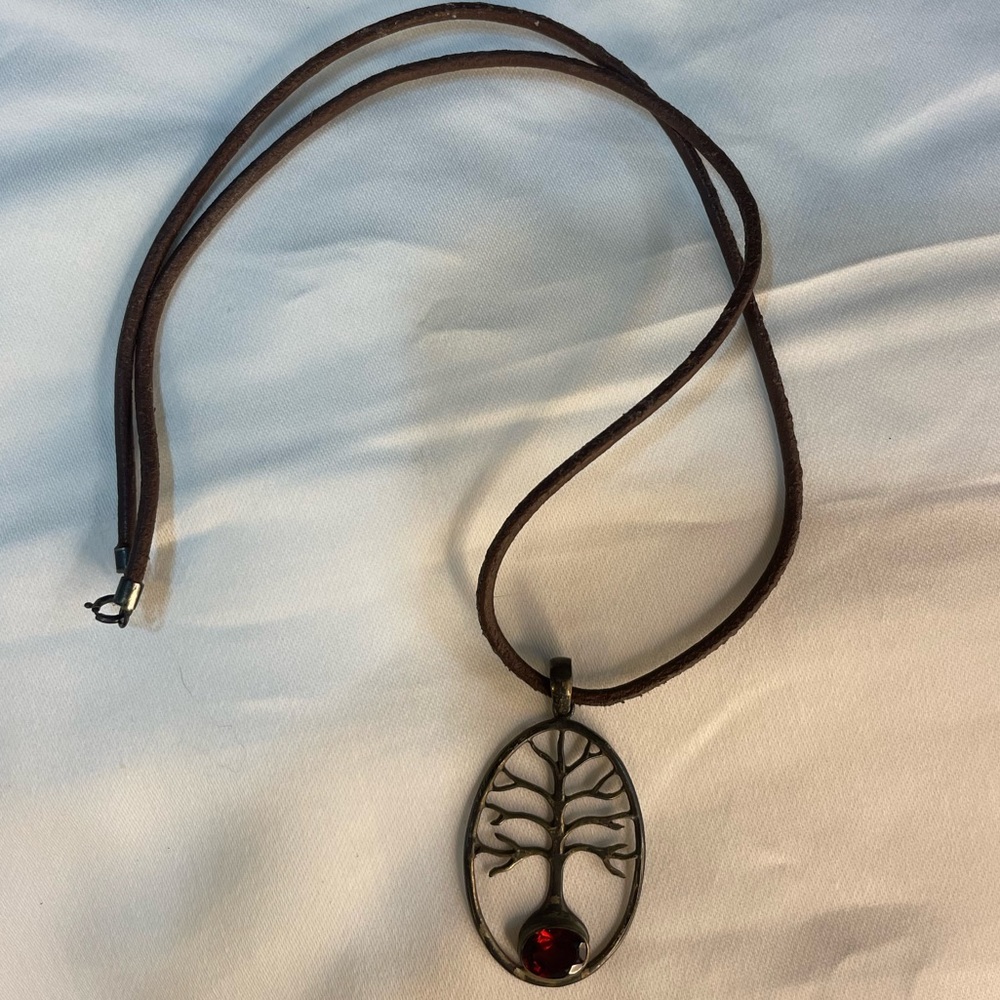 Garnet Tree Necklace